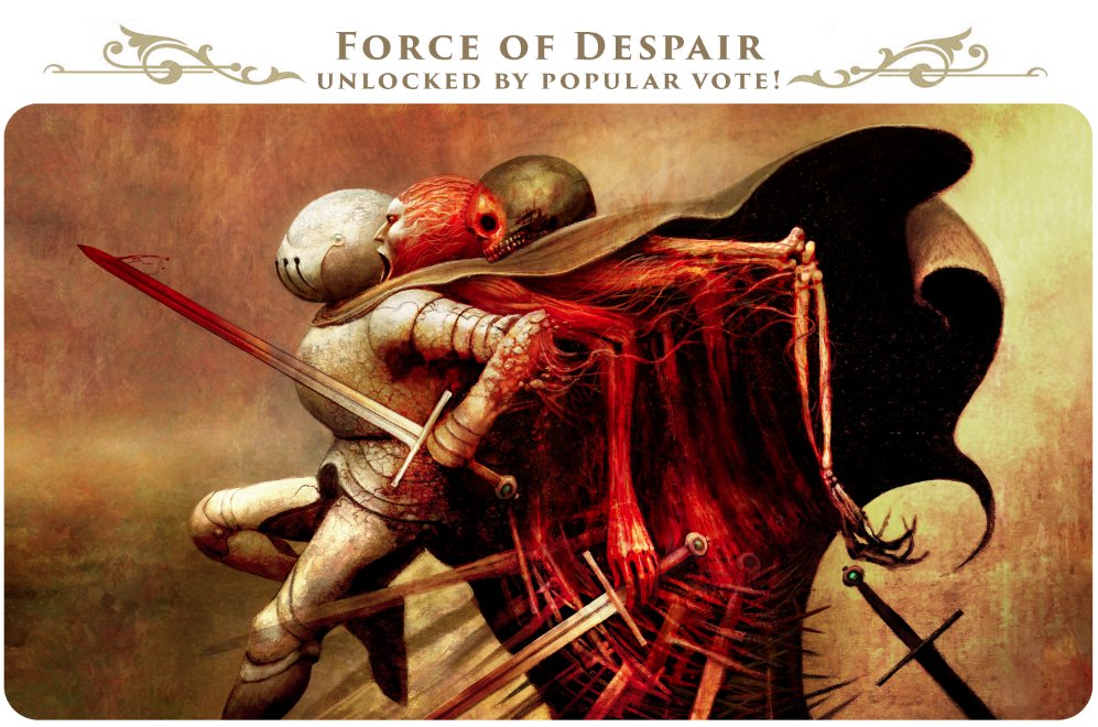FORCE OF DESPAIR, extended. Limited Edition, Signed Playmat/Print