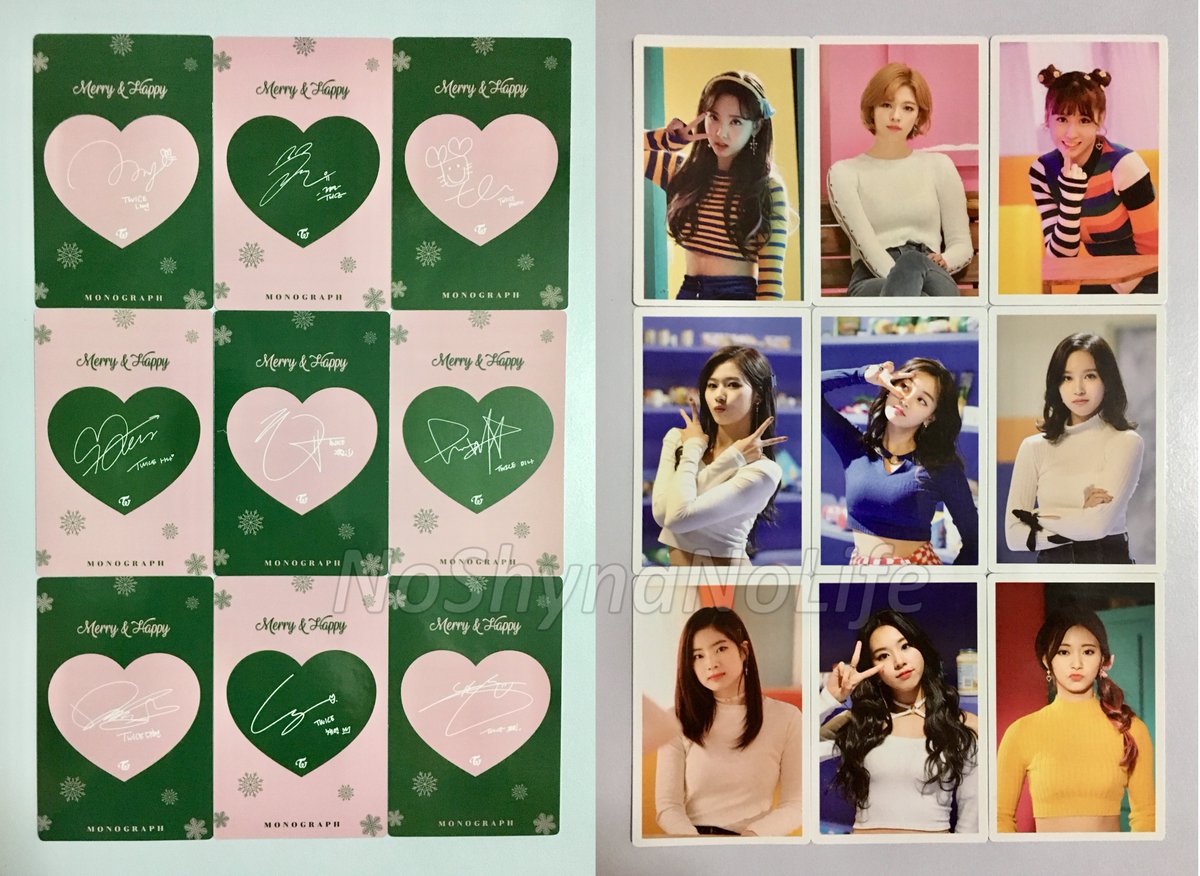TWICE Merry & Happy Monograph Photocards Set 😚 #TWICE #트와이스