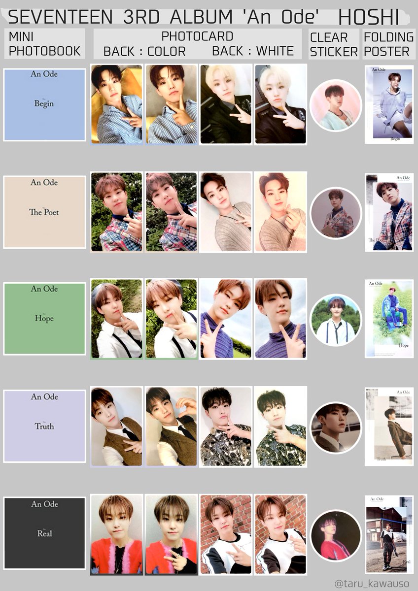 SEVENTEEN セブチ アルバム An Ode ホシ トレカ一覧 交換の際などに