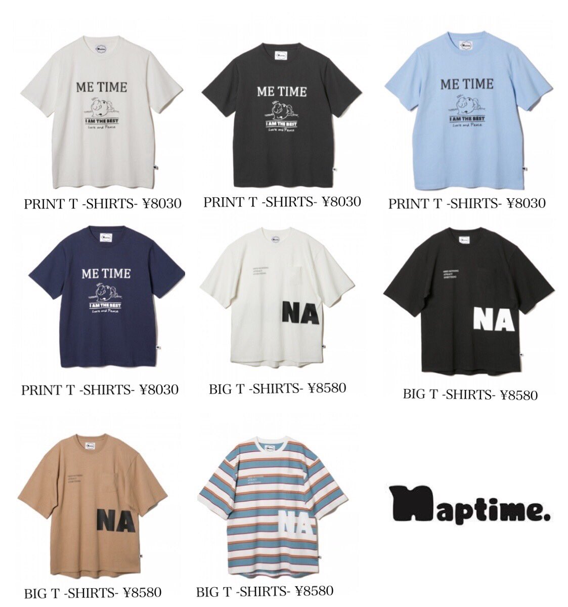 Naptime BIGTシャツ総柄 Mサイズ ナップタイム Naptime BIGTシャツ総柄