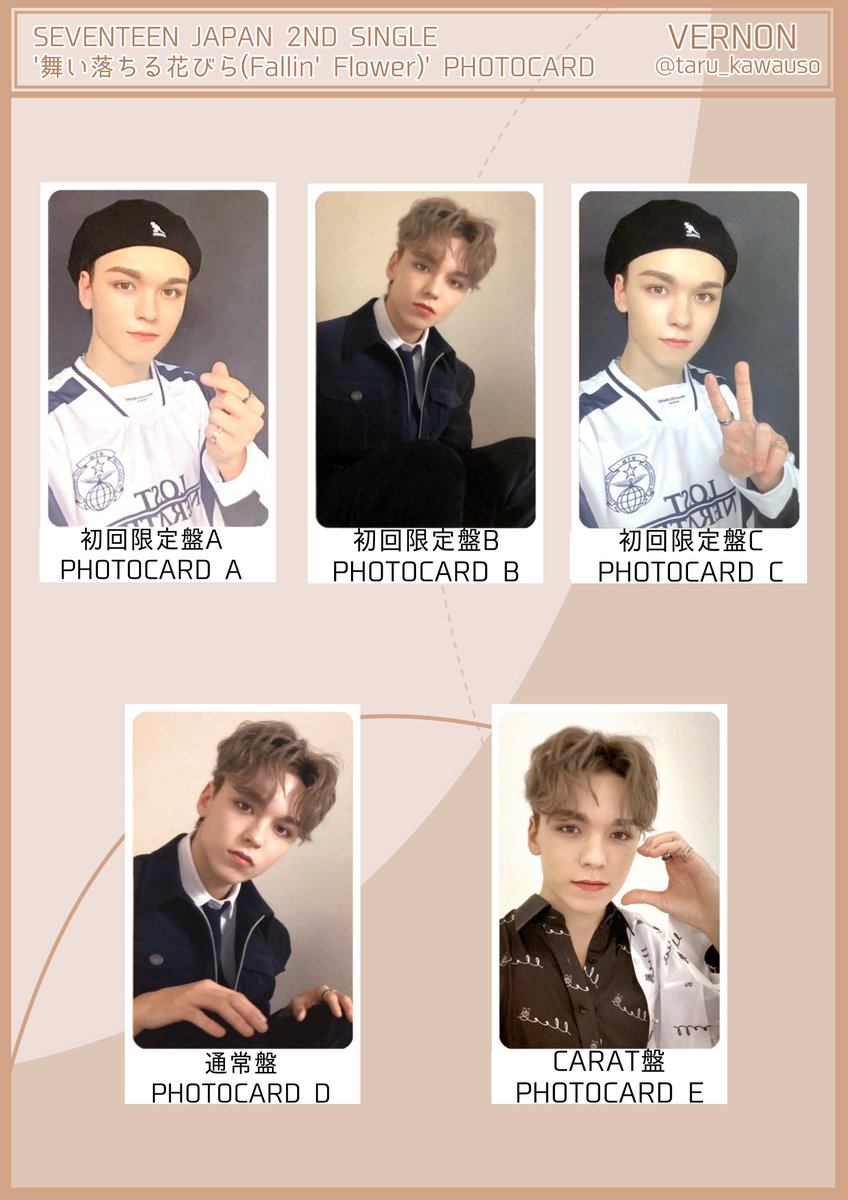 SEVENTEEN セブチ 舞い落ちる花びら Fallin' Flower フォトカード