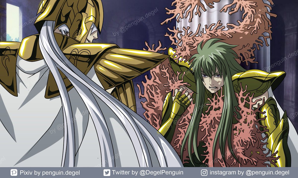 The coral】 (my fanart about saint seiya-the lost canvas） #水瓶座