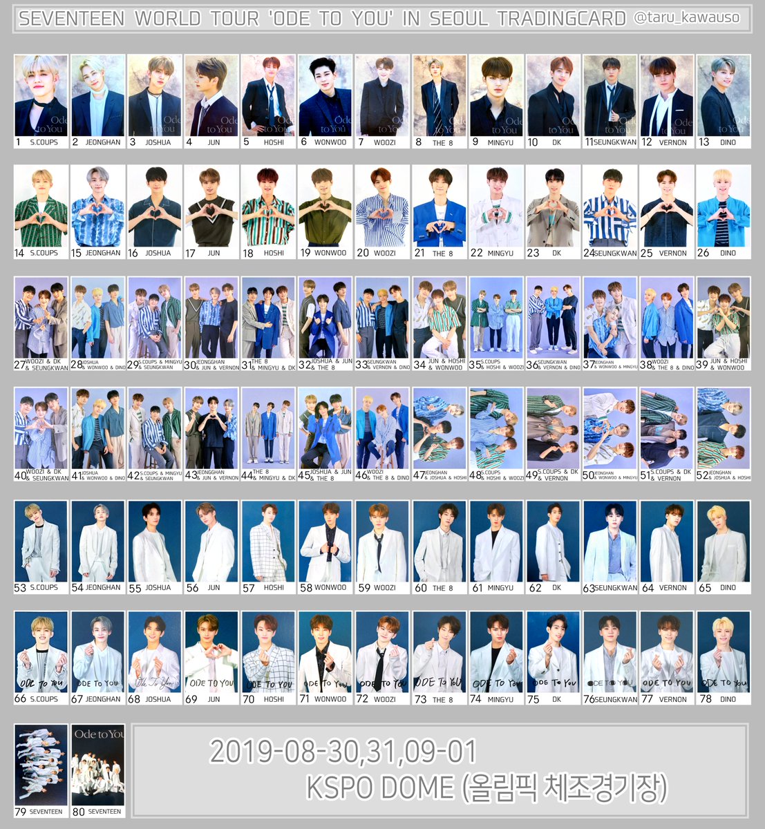 セブチ seventeen ソウルコン トレカ ode to you ソウルコン
