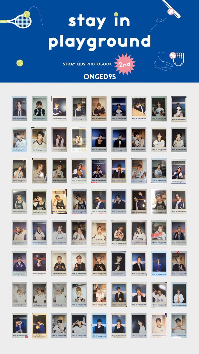Stray Kids 2nd Photobook 'STAY IN PLAYGROUND' polaroid list