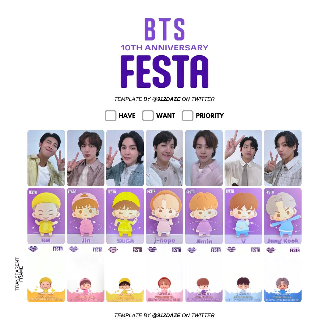 BTS FESTA 2023 ARMY LOUNGE PC WISHLIST TEMPLATES✨ ⭐️ 2023 FESTA
