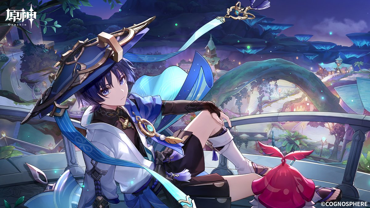 スカラマシュ(原神) ,放浪者 「【壁紙配布】 Ver.3.8のキービジュアル