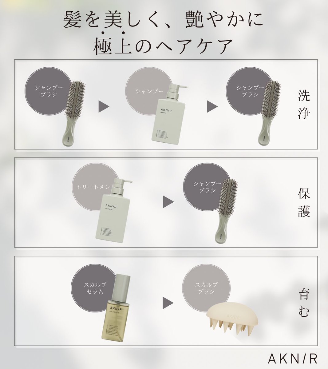 AKNIR の おすすめの使い方💫 ＼ シャンプー前にはまずブラッシング