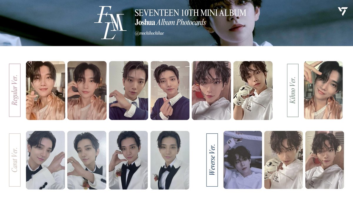 seventeen 10th mini album fml — joshua album photocard template