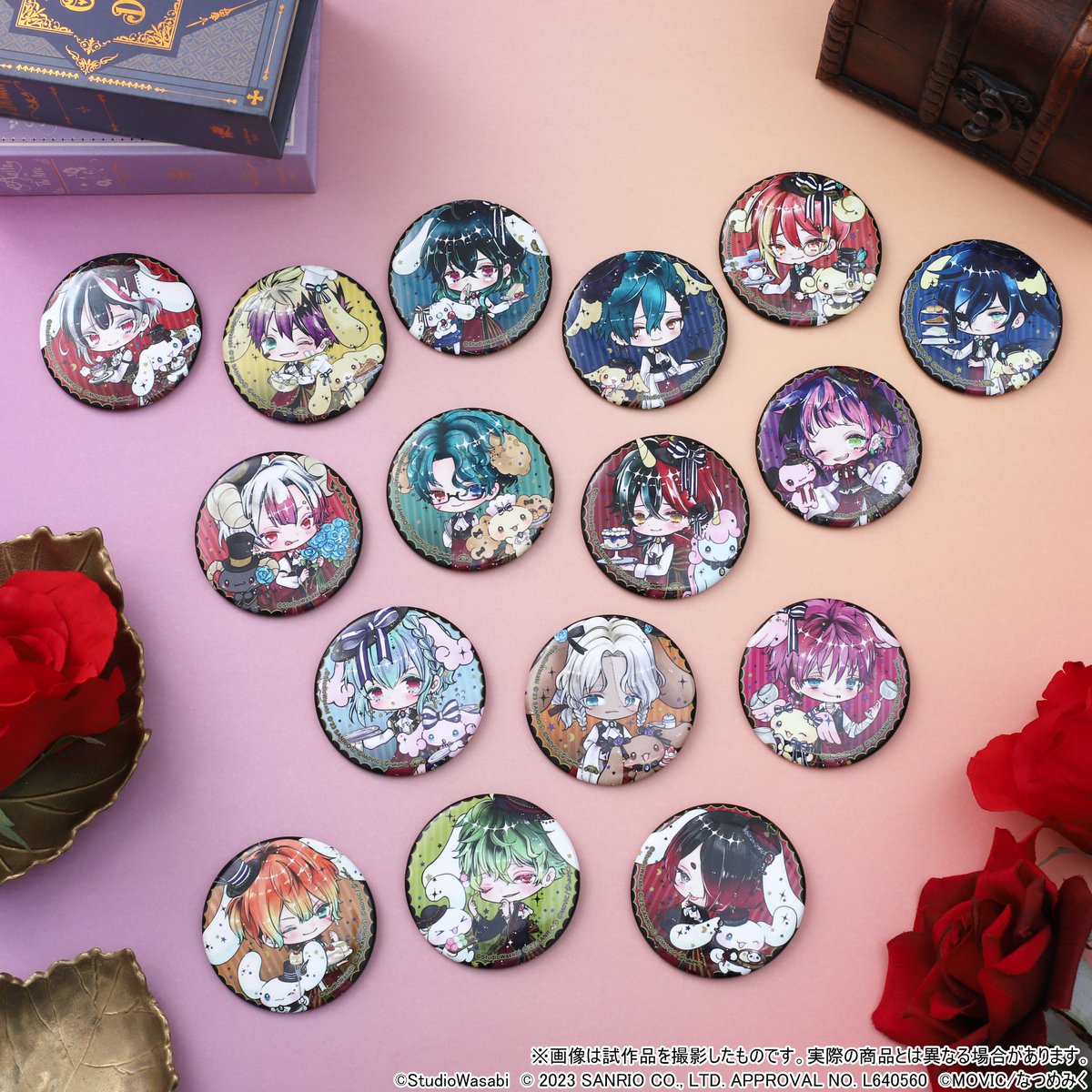 悪魔執事と黒い猫×Cinnamoroll』 Dolly Mixコラボ缶バッジが