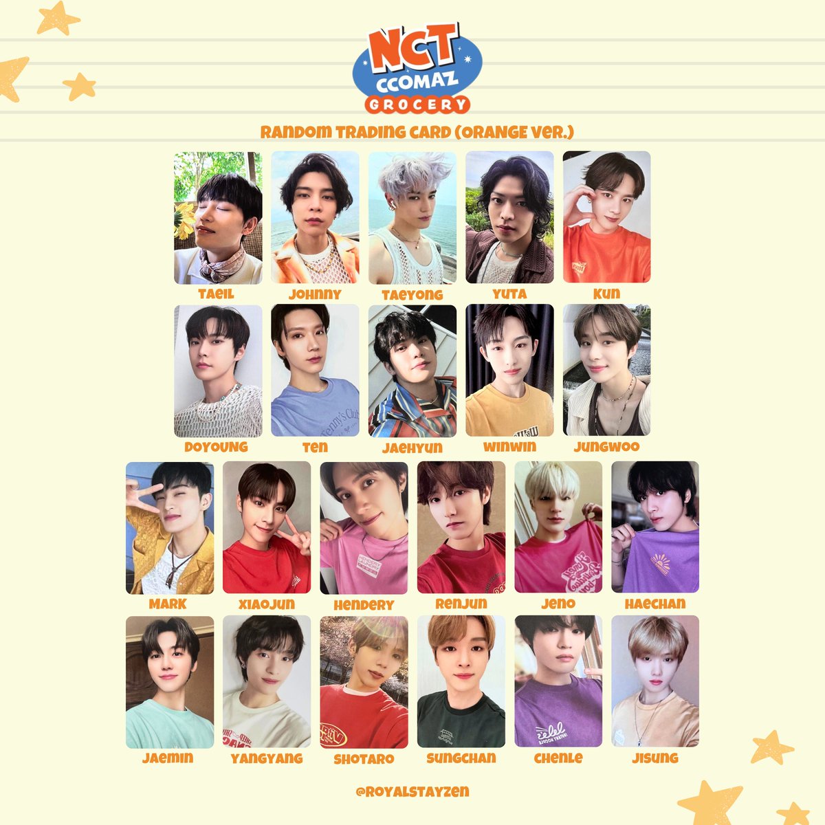 NCT CCOMAZ Grocery MD 2.0 Photocard/ Pc templates💚 Updated: ✨T