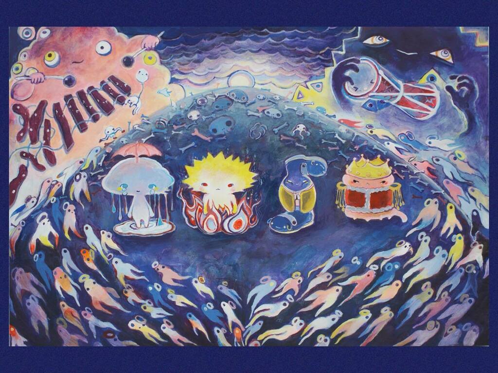 原画 2023年 水彩画 黄菊しーく si_ku