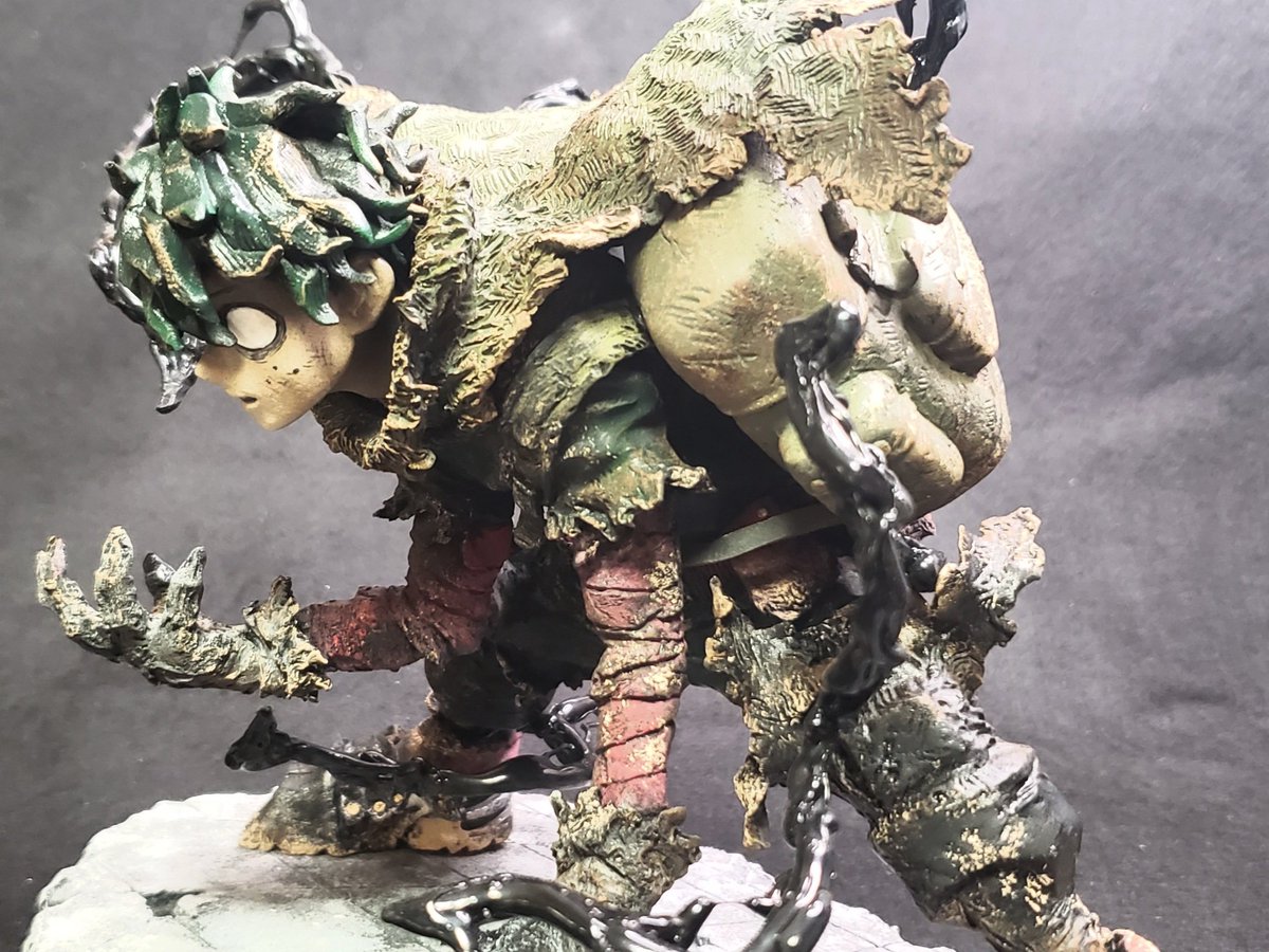 モザイク無しツイートし直し】 粘土でデク闇堕ちver.のフィギュアを