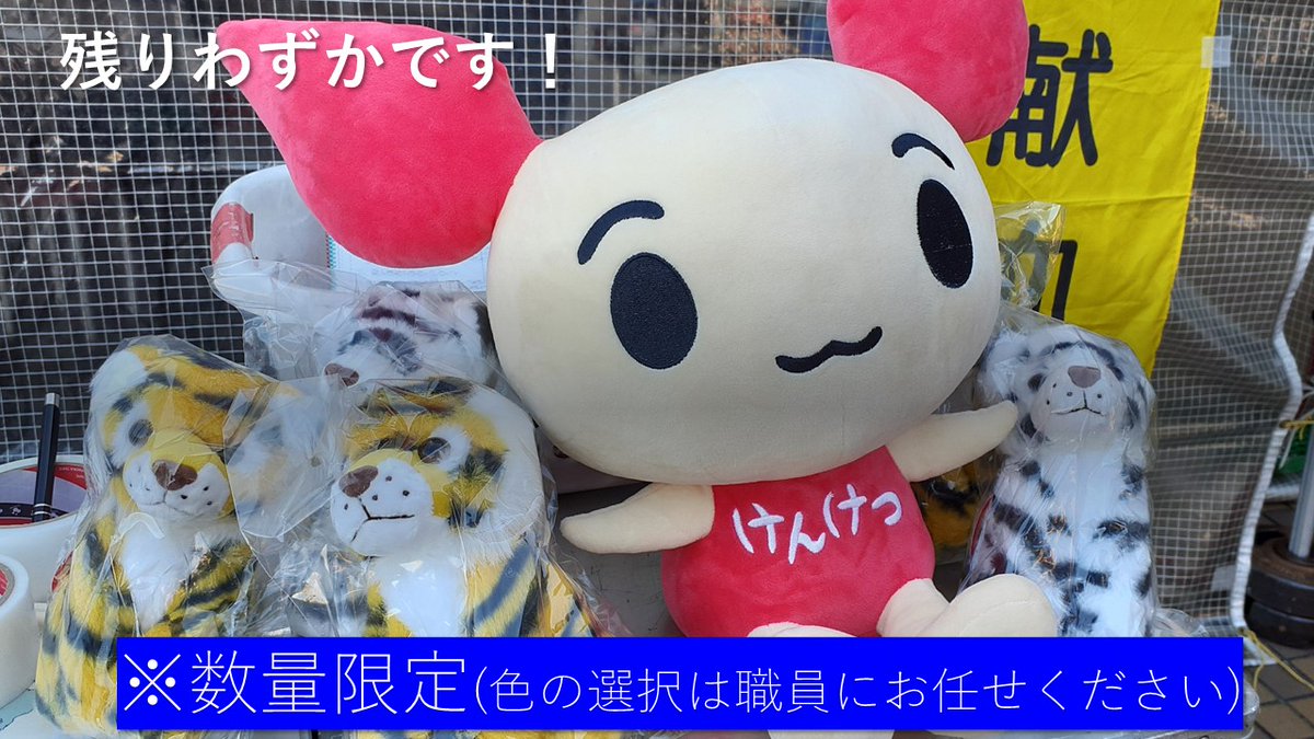 干支のぬいぐるみ配付情報】 年始より献血いただいた方にお配りして