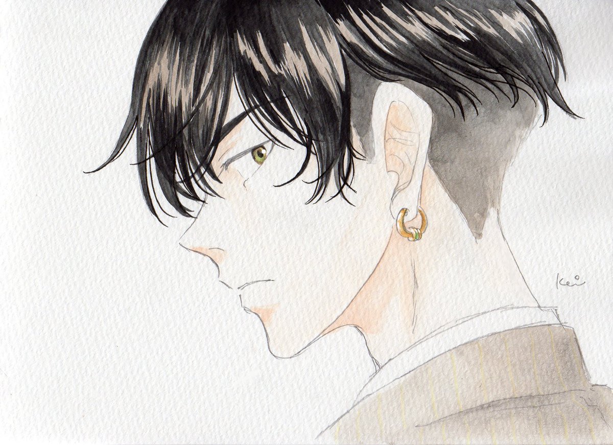 スーツ黒髪未来の千冬‥だったかな？ のリクエストで描きました♪ #東京