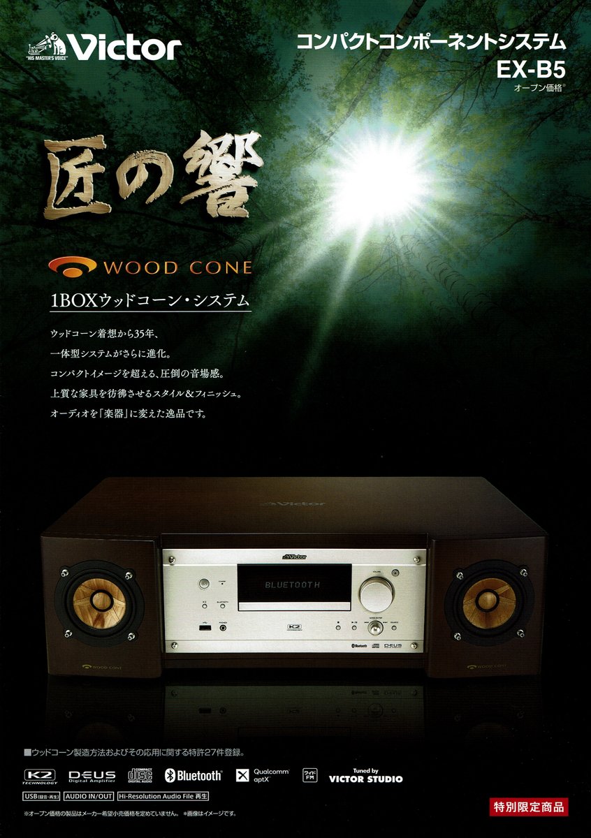 ろ*ん様 美品Victor ビクター ウッドコーンEX-B5 最高峰最安