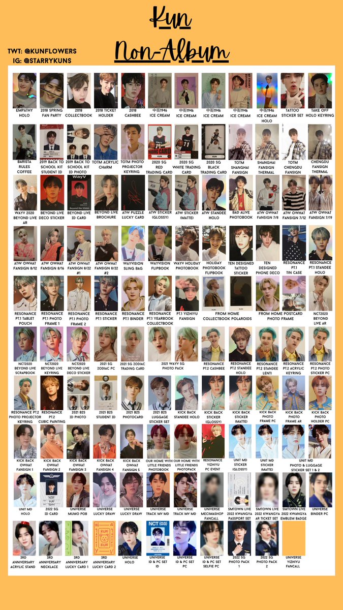 WAYV 威神 トレカ一覧 トレカリスト 保存用 🐻クン🐻 2022/04/02 更新