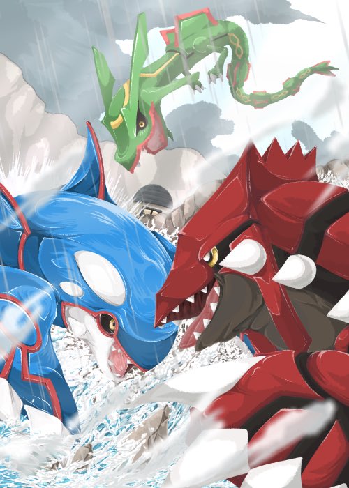 グラードンvsカイオーガ ~レックウザを添えて~