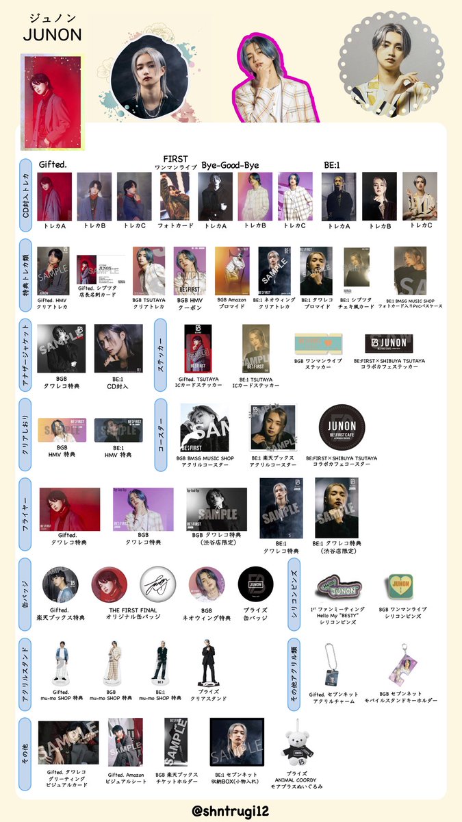 BE:FIRST 今までのグッズをまとめました！(ザスト公式生写真、雑誌関連