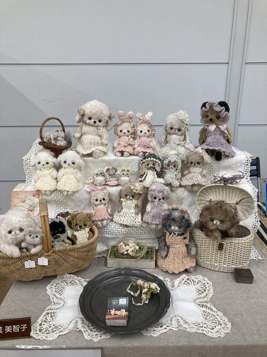 テディベア 加茂美智子 白黒 猫 ぬいぐるみ テディベア 作家 kamo