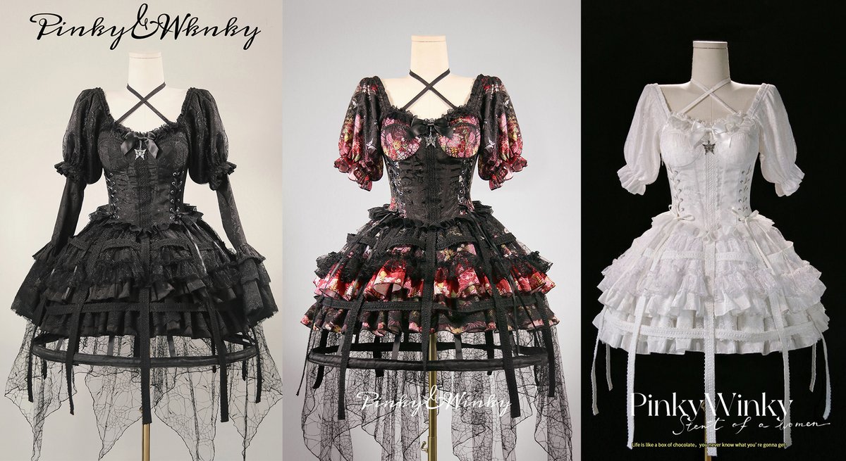 ✨即納入荷✨ 鳥籠のワンピース・ジャンパースカートセット【PINKY