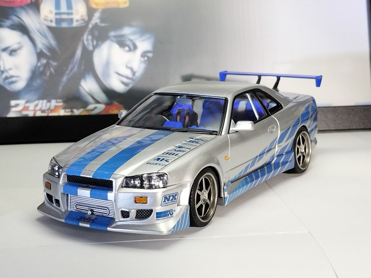 アオシマ 1/24 ワイルド・スピードR34GT-R完成しました。 ボディカラー