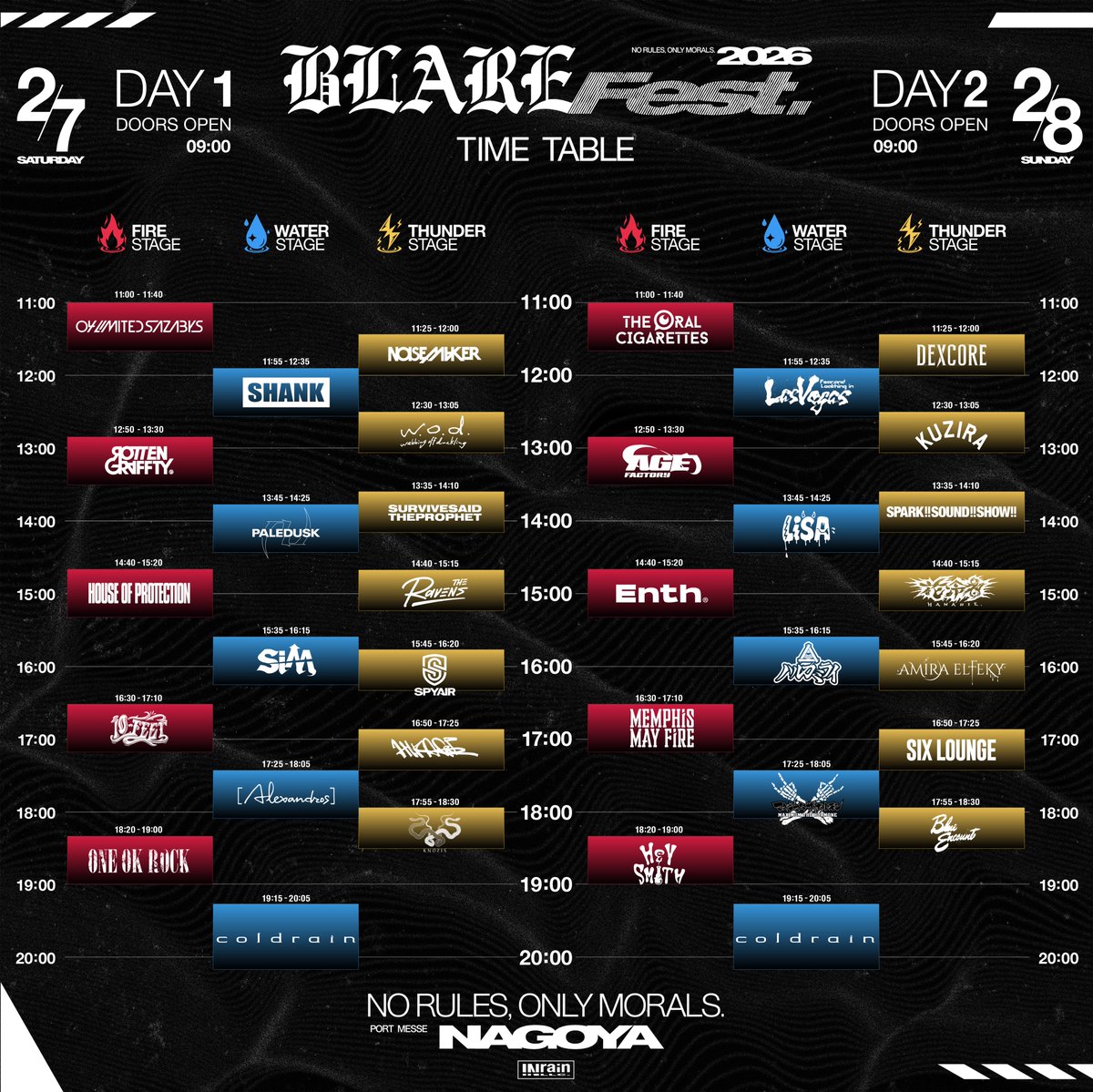 BLARE FEST. 2026】 タイムテーブル公開！！ TIME TABLE REVEALED