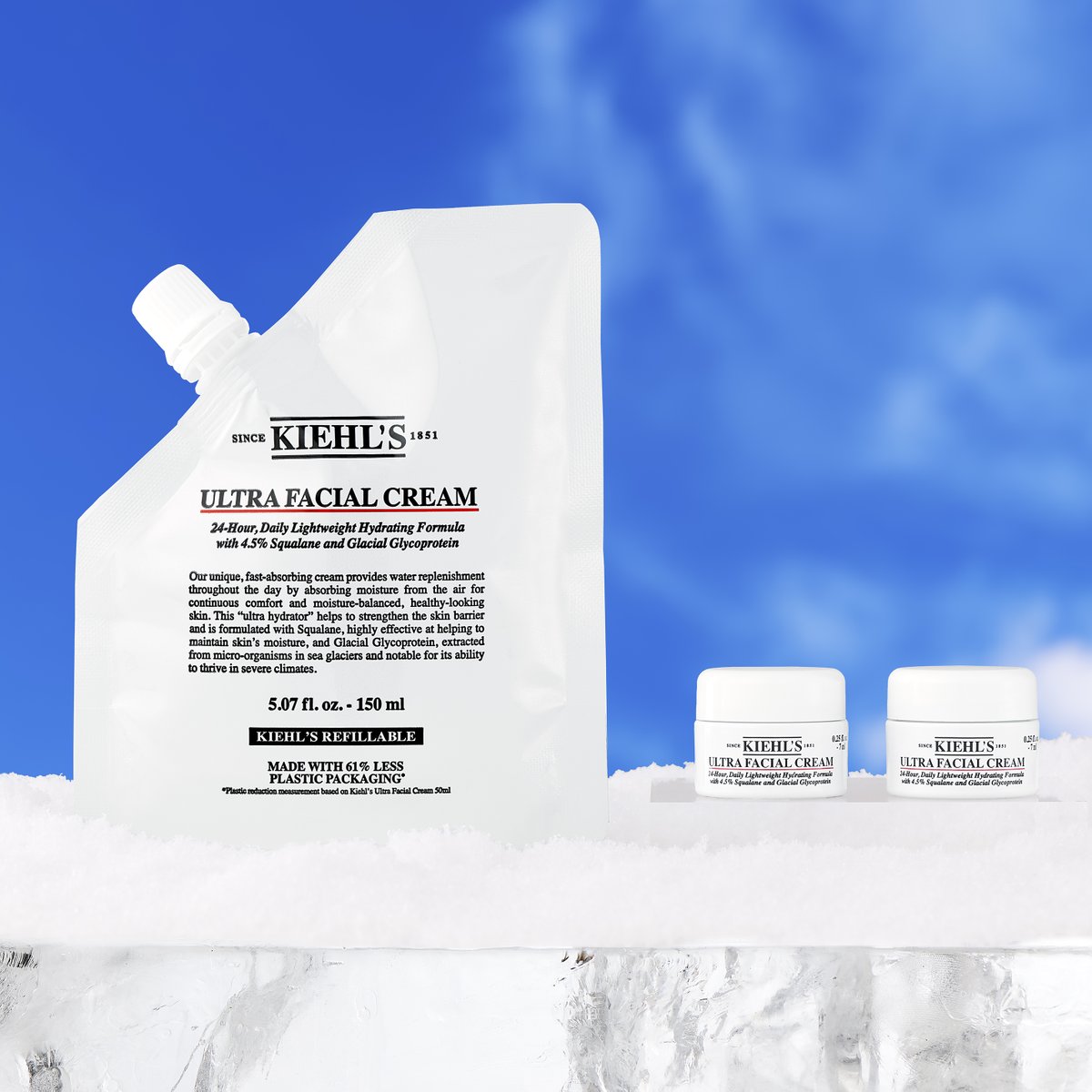 レフィル習慣で育む肌と地球🌎 #キールズ の #クリームUFC 詰め替え用