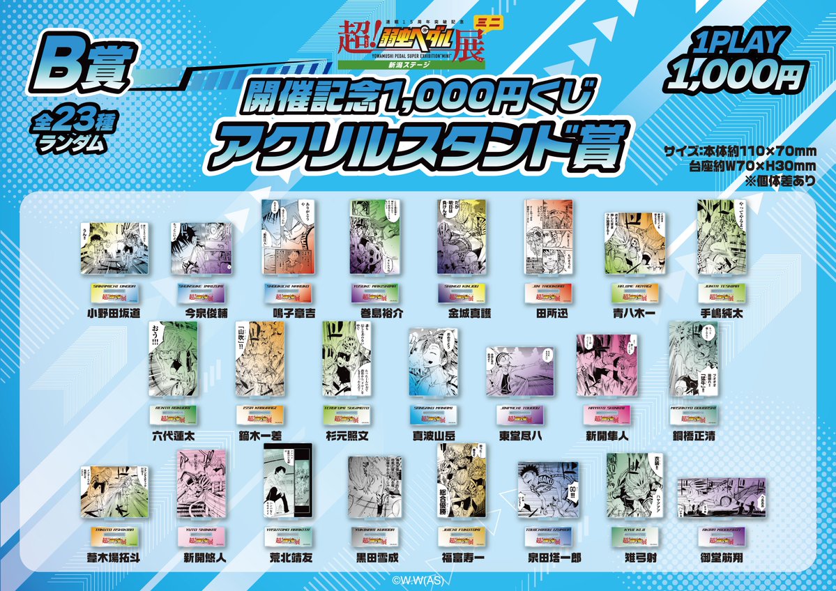 超！弱虫ペダル展』ミニ 新潟ステージ 開催記念 1,000円くじが発売開始