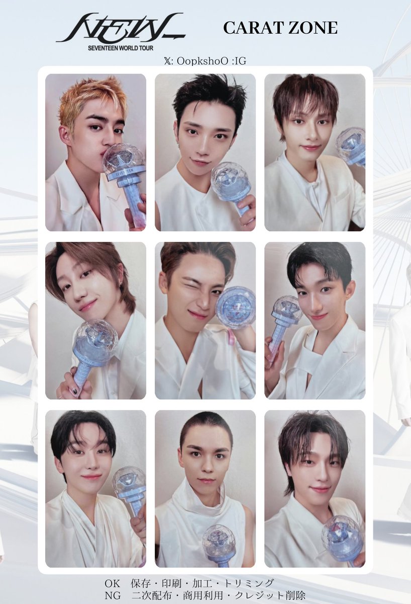 SEVENTEEN WORLD TOUR [ NEW_ ] - - PHOTO CARD LIST - ~ CARAT ZONE