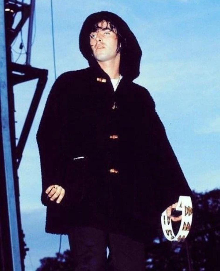 Liam Gallagher wears Gucci (1996 Tom Ford era) Alpaca Coat Size 42