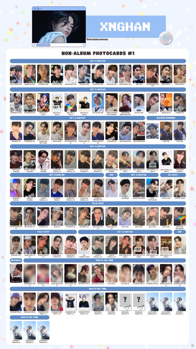 Seunghan / XngHan Photocard Template 🩵 승한 포토카드 리스트Update