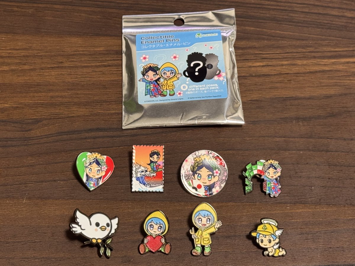 イタリア館のピンバッジ。 パビリオンかレストラン利用者しかショップ