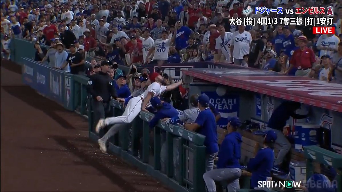 速報]大谷翔平 ベンチへのファウルボールに頭を抱える ▶︎月~金