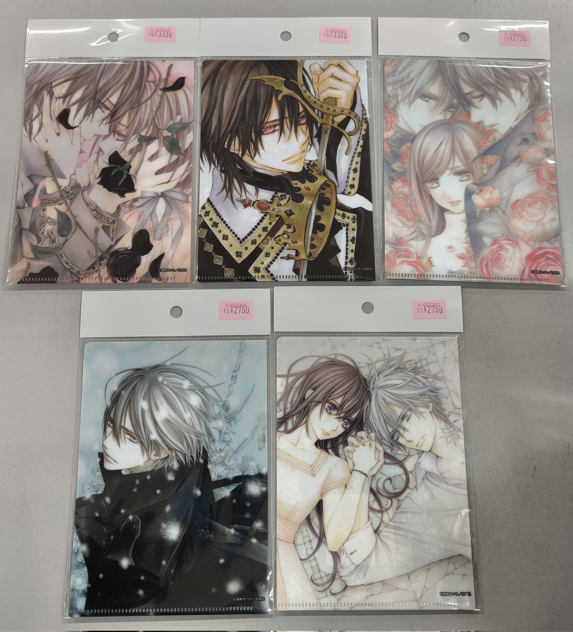 ヴァンパイア騎士 下絵 原画展☆原稿 直筆イラスト 優姫 拓麻 千里 暁