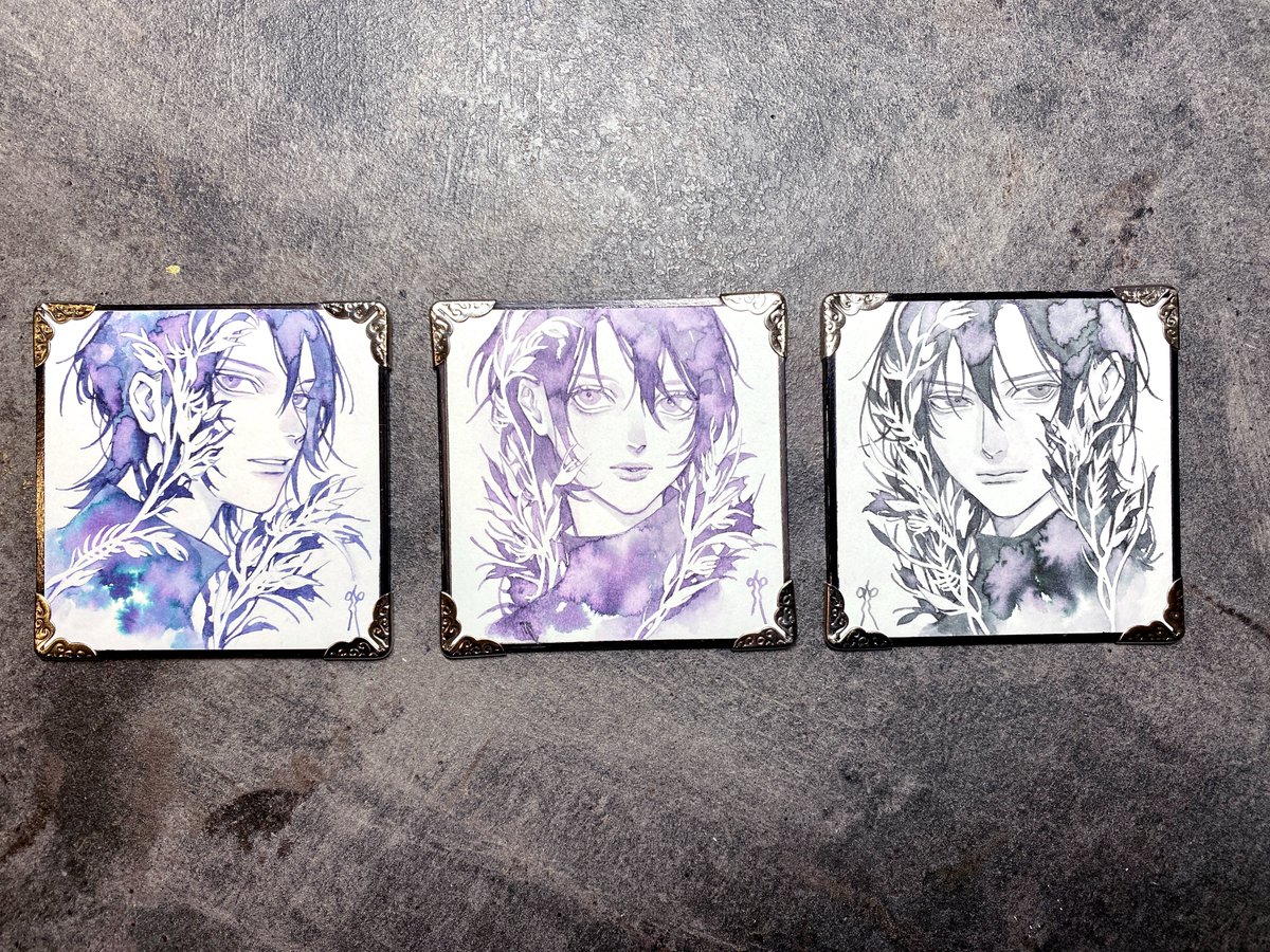 孳々オリジナルインクで描いた特装版の豆色紙(原画) 明日のコミティア