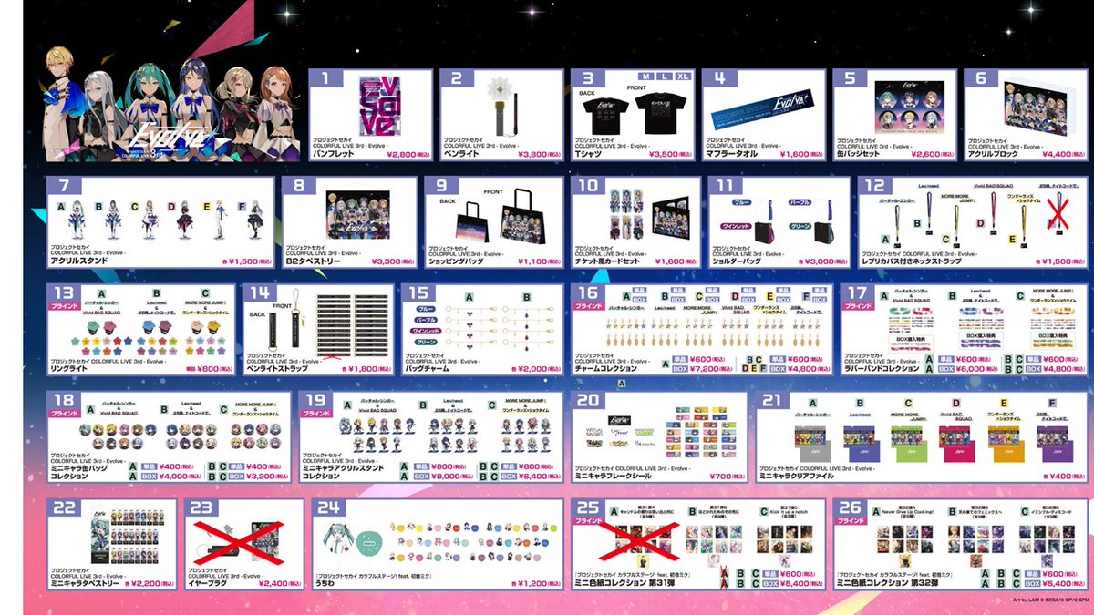 🎤#セカライ 3rd 当日物販情報📢 14番 ペンライトストラップ 東雲 絵名