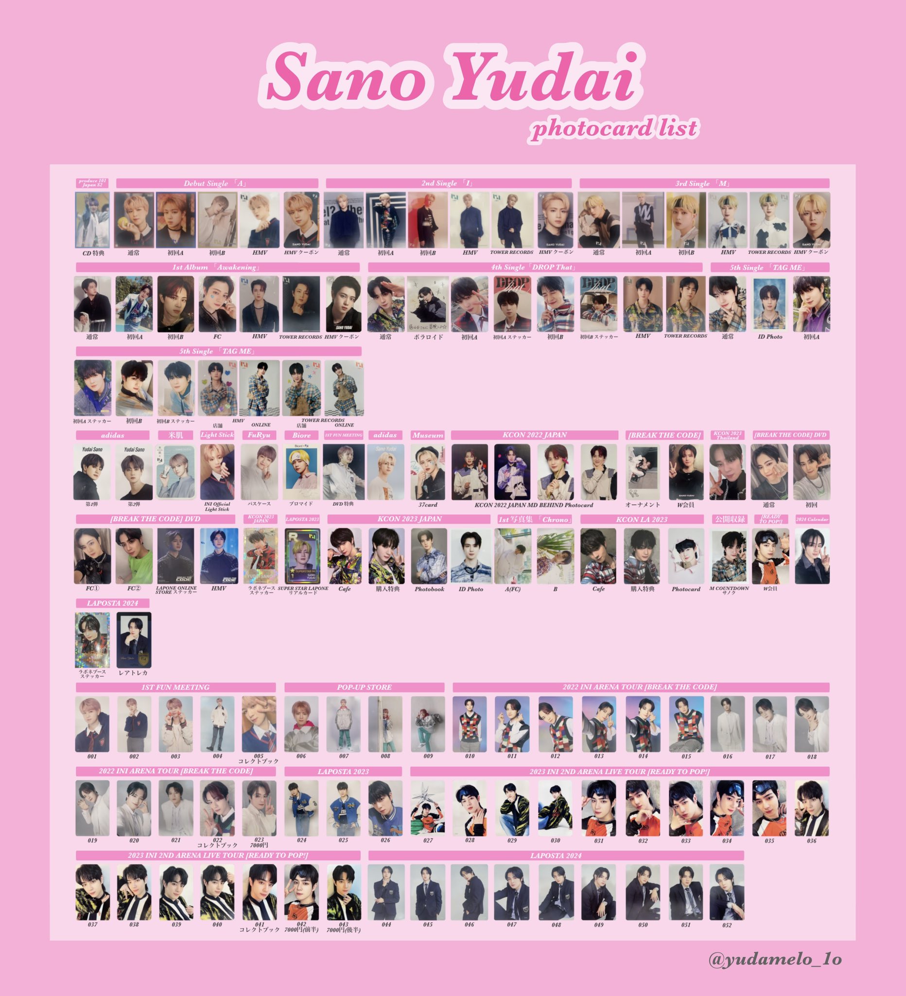 ini 佐野雄大 breakthecode トレカ全種 コレクトブック ini 佐野雄大