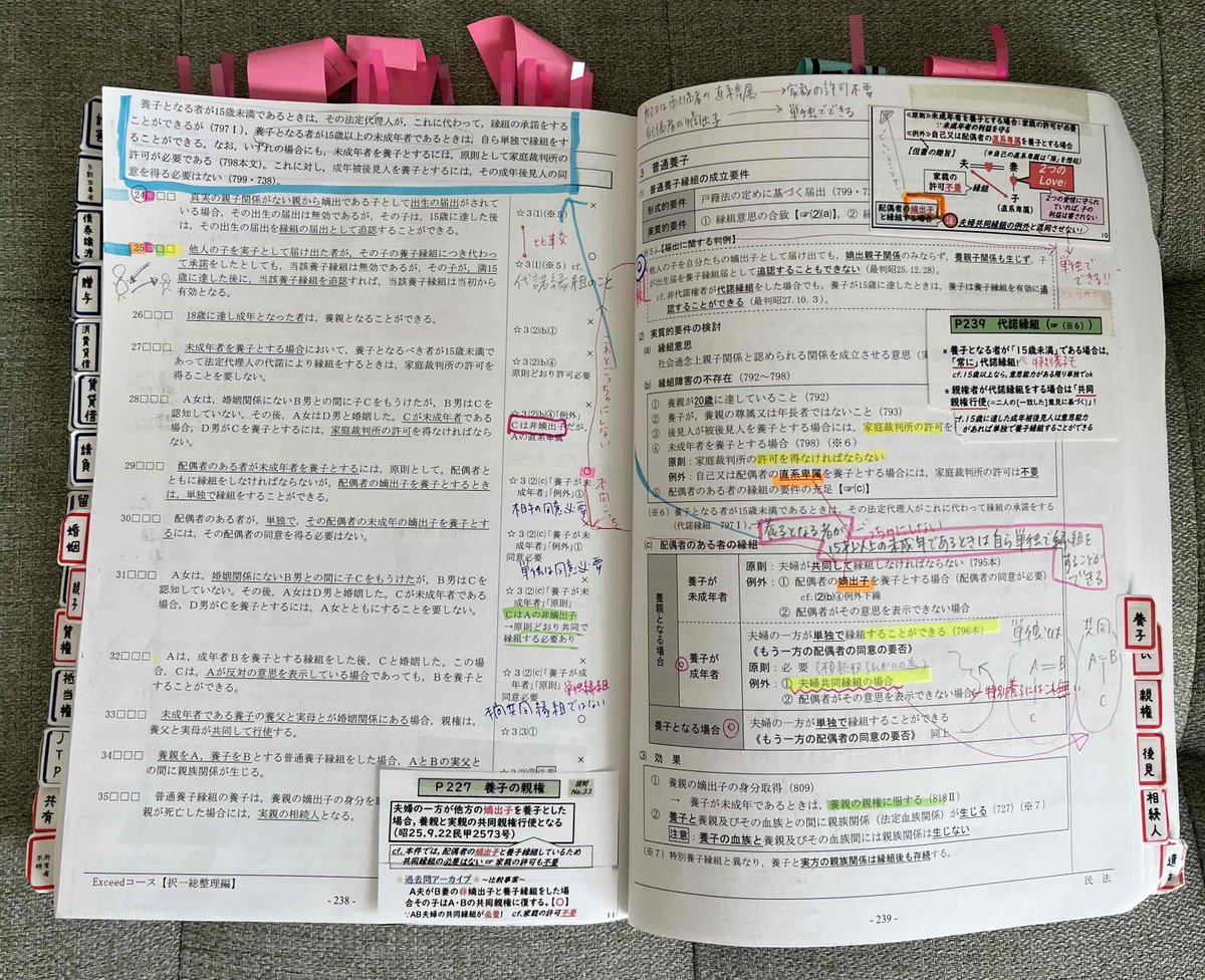 司法書士試験合格体験記より】 エクシードコーステキスト。答練などの