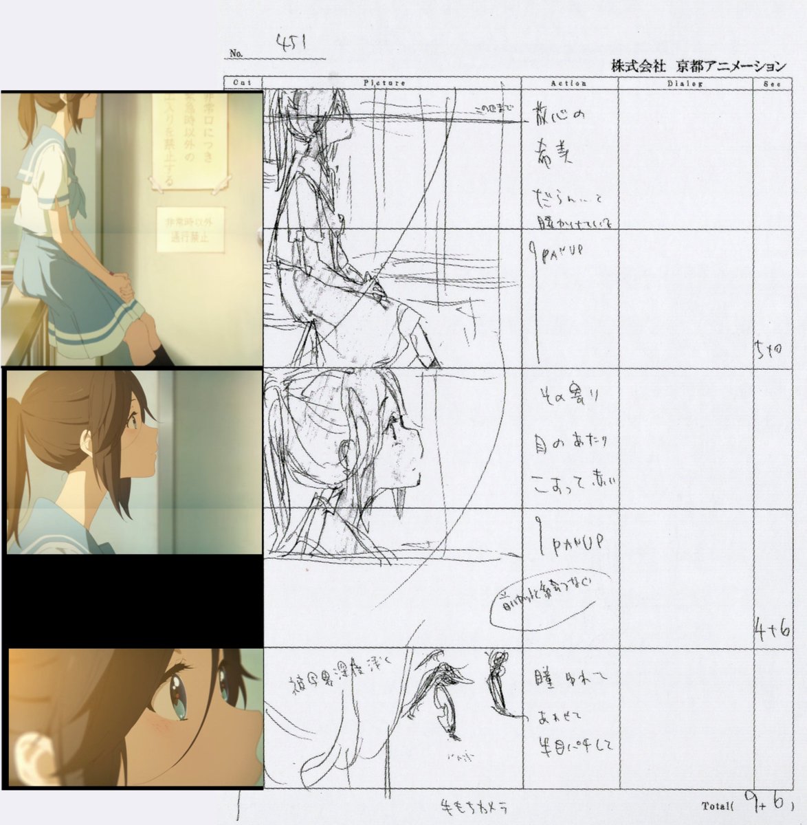 Comparison of Storyboard & Final Animation for Liz and the Blue