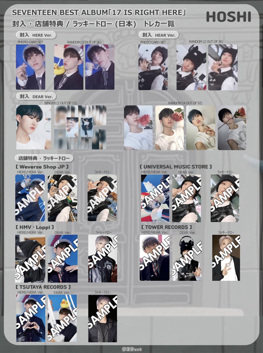 改 SEVENTEEN BEST ALBUM「17 IS RIGHT HERE」 セブチ 封入 店舗特典