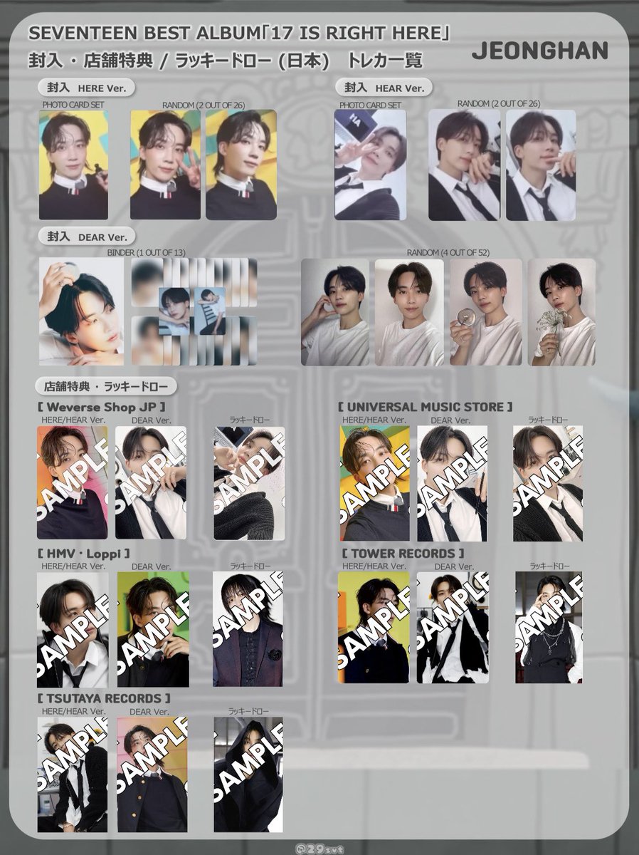 改 SEVENTEEN BEST ALBUM「17 IS RIGHT HERE」 セブチ 封入 店舗特典