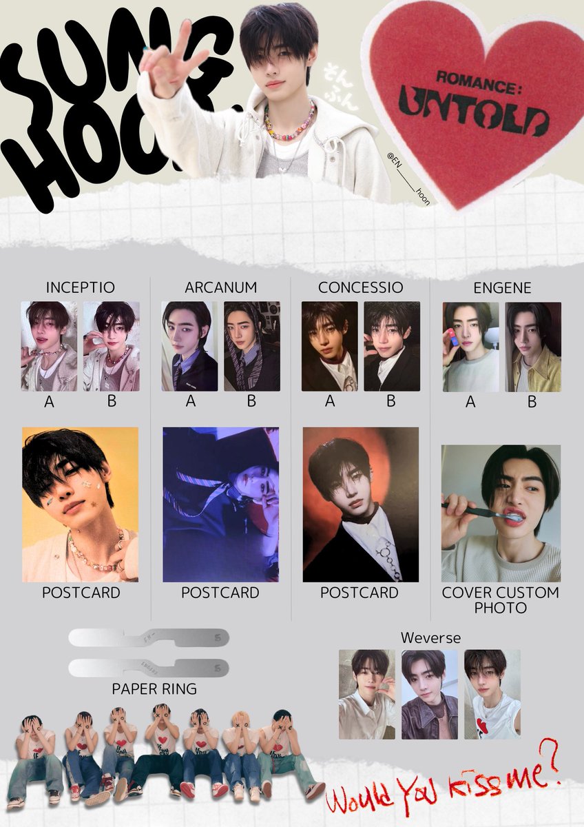 ENHYPEN ソンフン トレカ セット まとめ売り147枚 ENHYPEN ソンフン