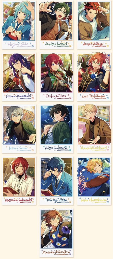 あんスタ 中国 -星夢絵趣- ポラロイド 全絵柄公開 サイズ:63*89mm 販売