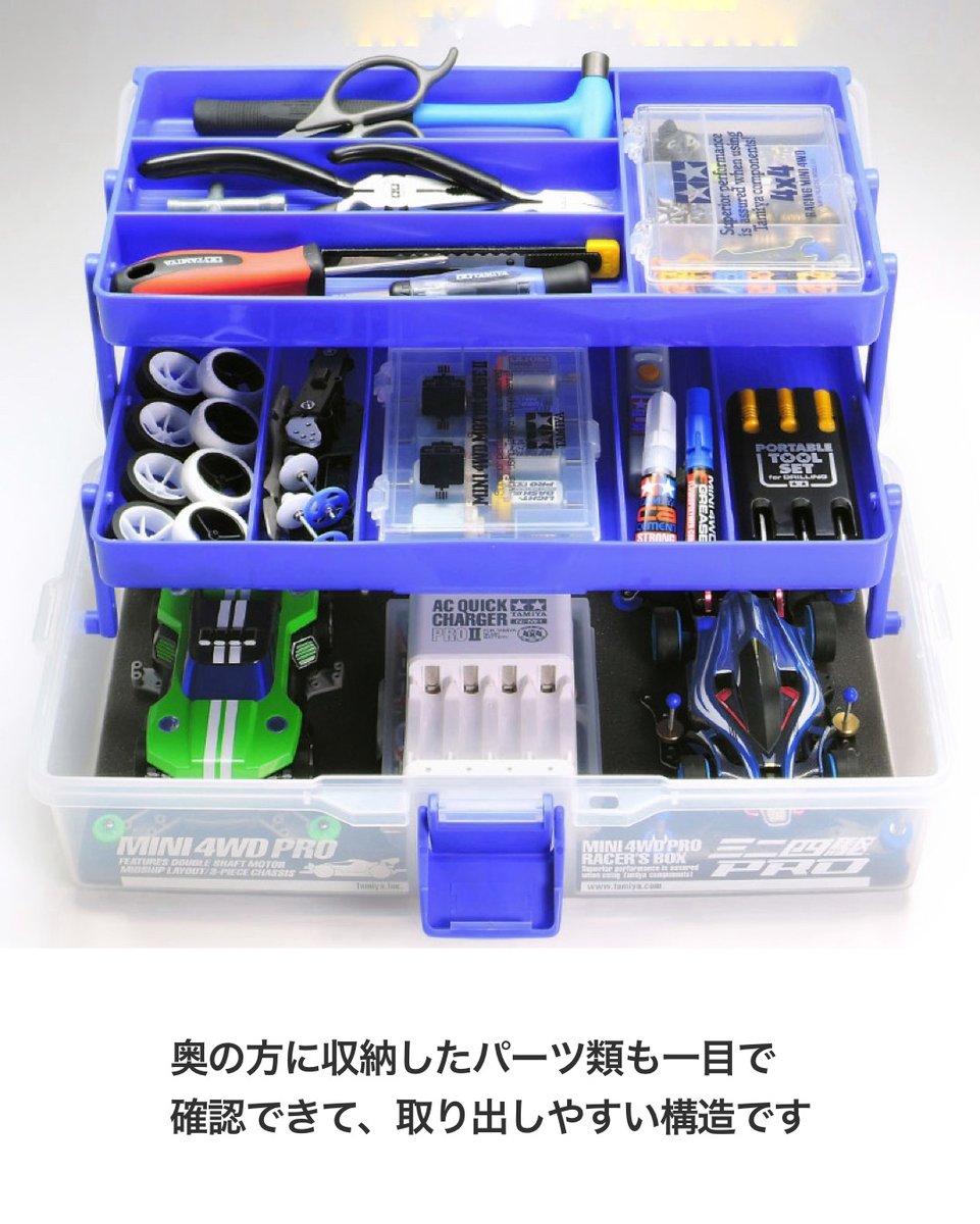 好評発売中】『ミニ四駆PRO レーサーズボックス』マシンやパーツ・工具