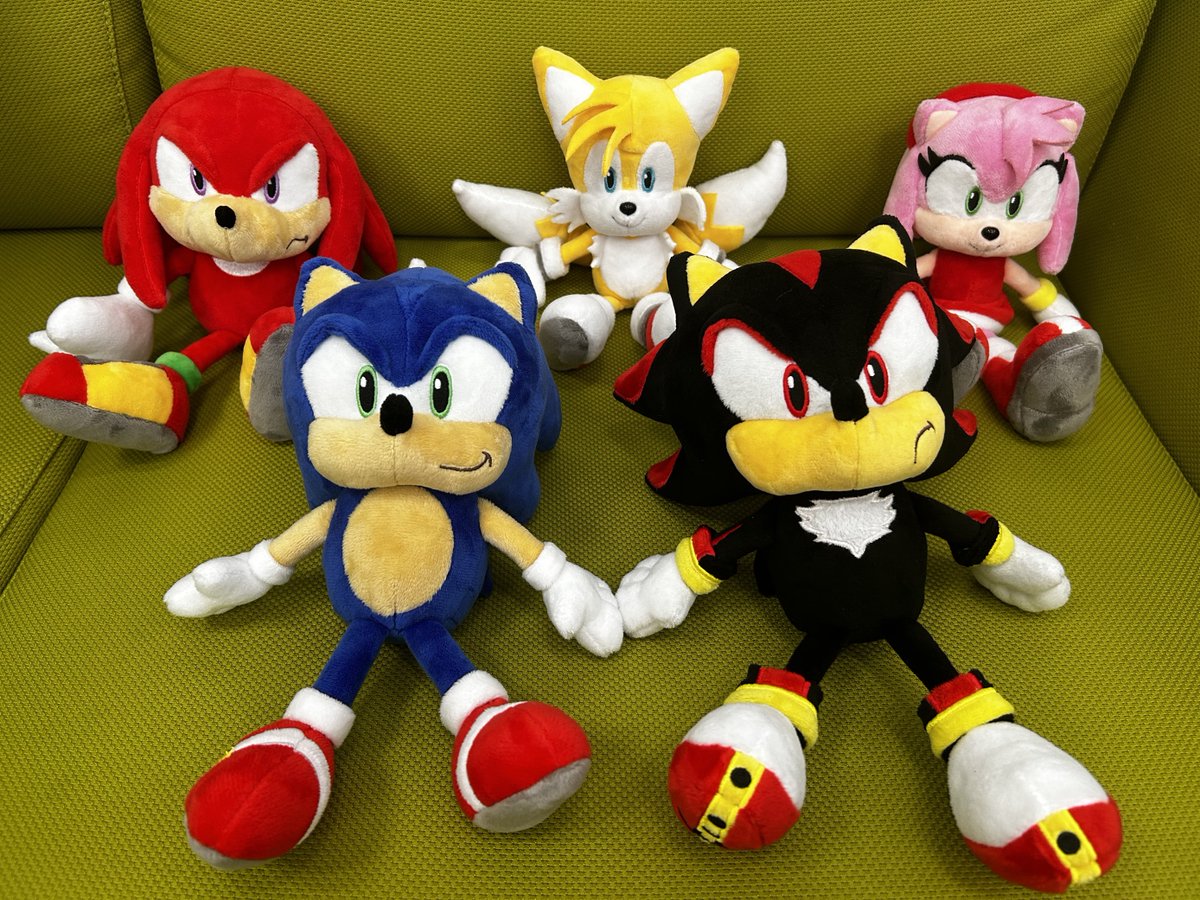 新しいぬいぐるみ5種発売決定／ ソニック、テイルス、ナックルズは