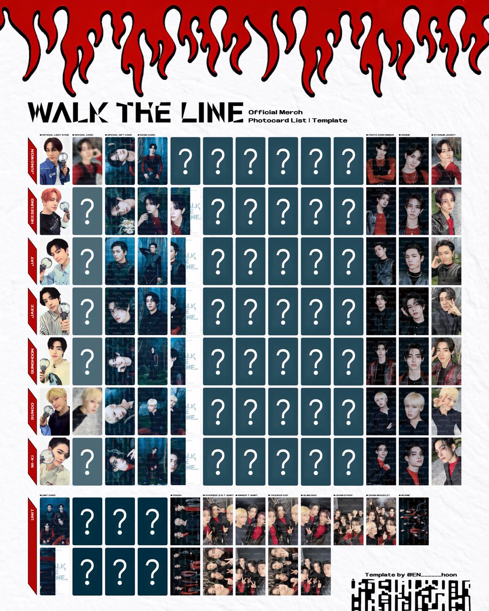 🍥⸝꙳ ⁡ ENHYPEN WORLD TOUR 'WALK THE LINE' ⁡ Official Merch OT7