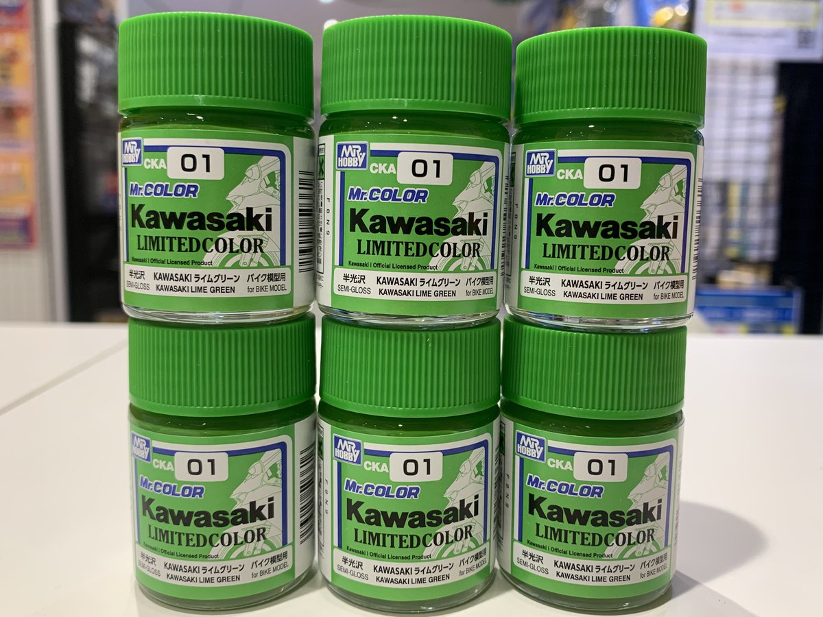 クレオス Mr.カラー塗料 Kawasaki ライムグリーン(半光沢) 入荷いたし