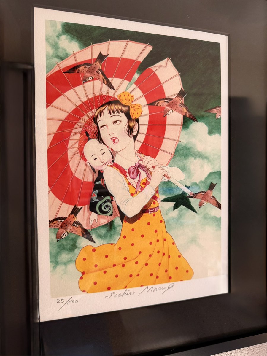 丸尾末広先生の複製原画きたー！ 『少女椿』 部屋の気品が上がった✨