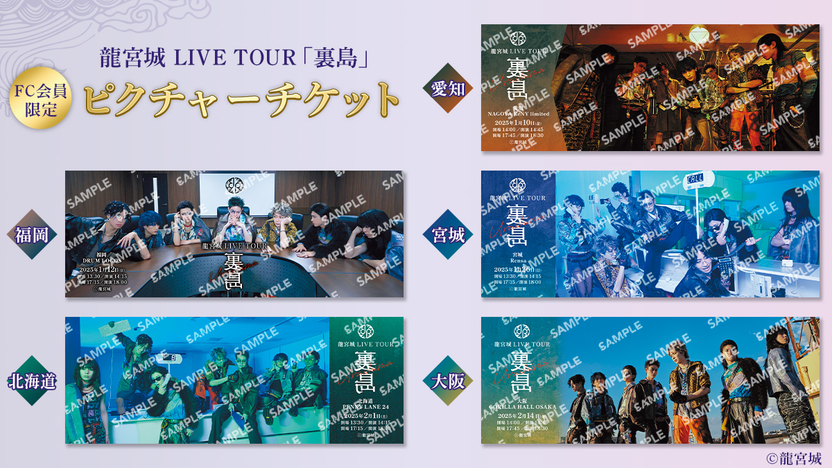 龍宮城 LIVE TOUR「裏島」会場限定 ◇ピクチャーチケット 〉〉詳細は