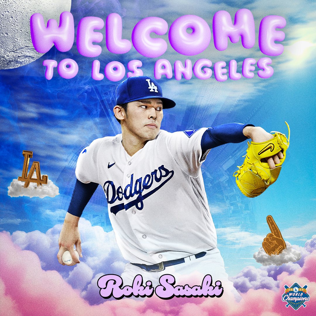 Welcome to Los Angeles, Roki Sasaki! 佐々木朗希投手、ロサンゼルス